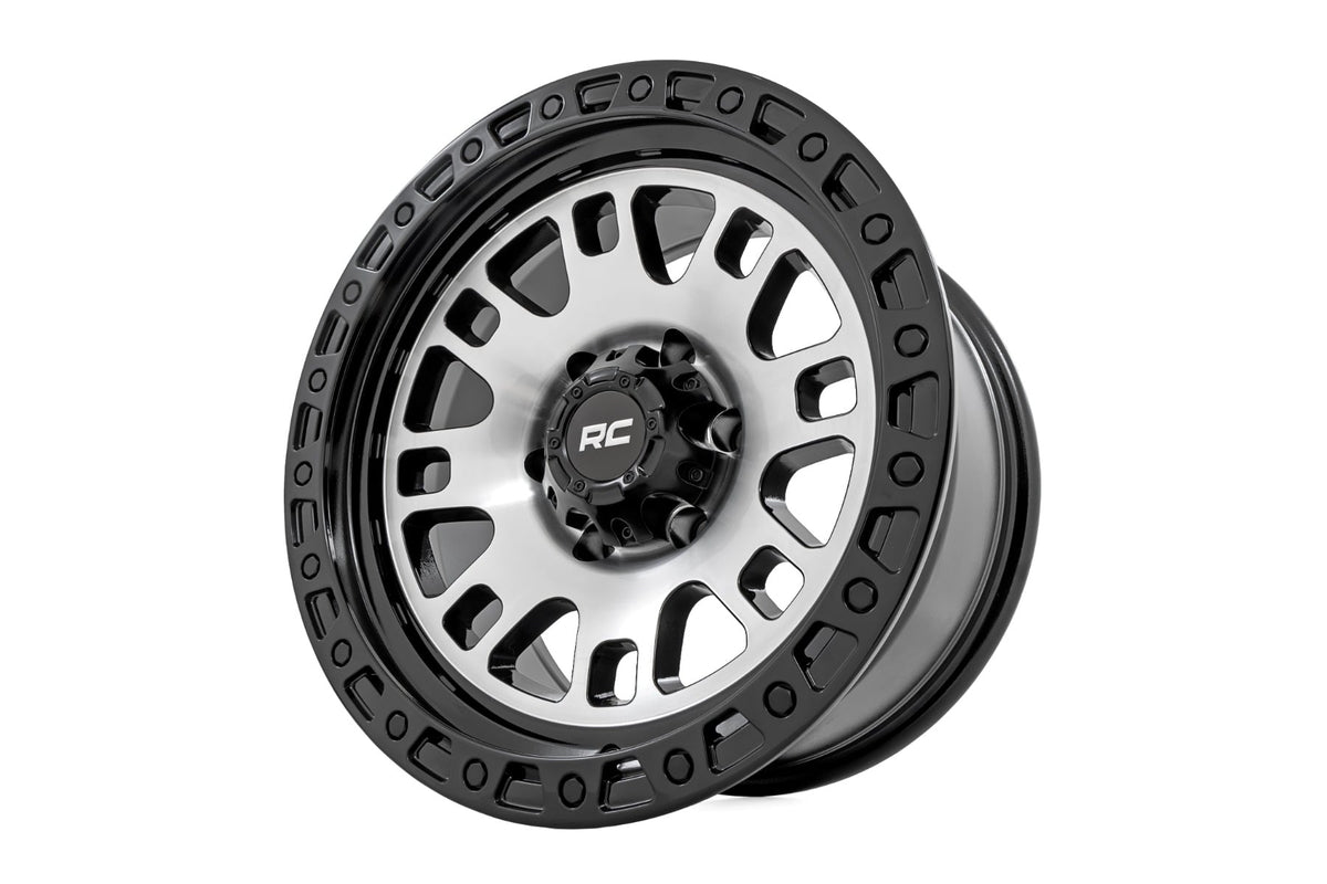 82 Series Wheel One-Piece Machined Semi Gloss Black 17x9 Rough Country