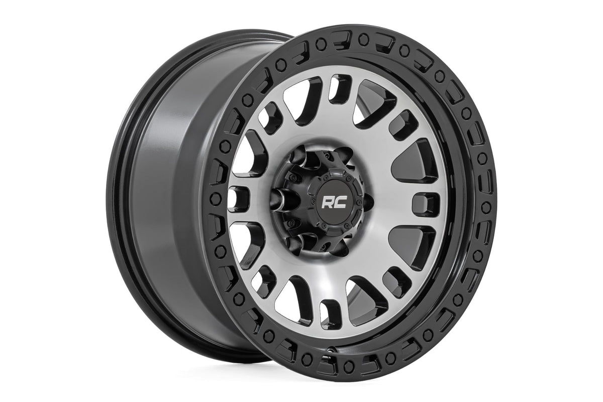 82 Series Wheel One-Piece Machined Semi Gloss Black 17x9 Rough Country