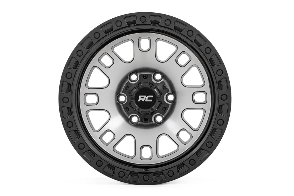 82 Series Wheel One-Piece Machined Semi Gloss Black 17x9 Rough Country