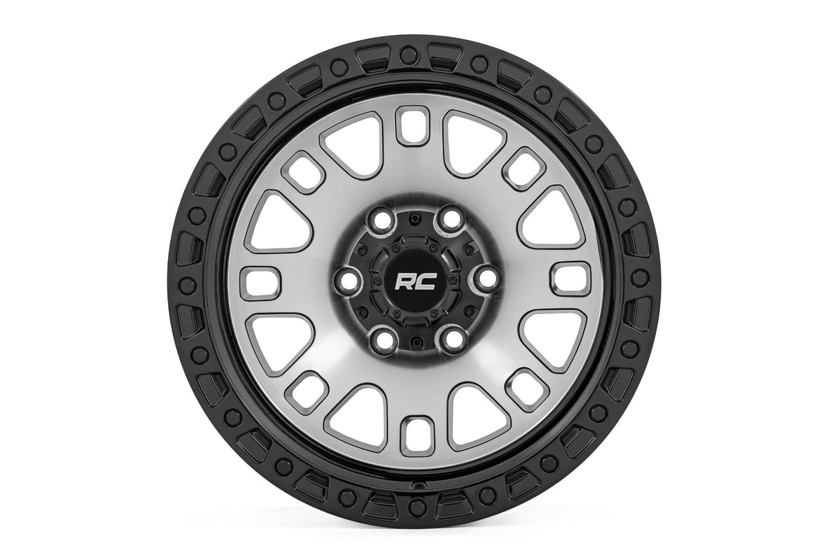 82 Series Wheel One-Piece Machined Semi Gloss Black 17x9 Rough Country