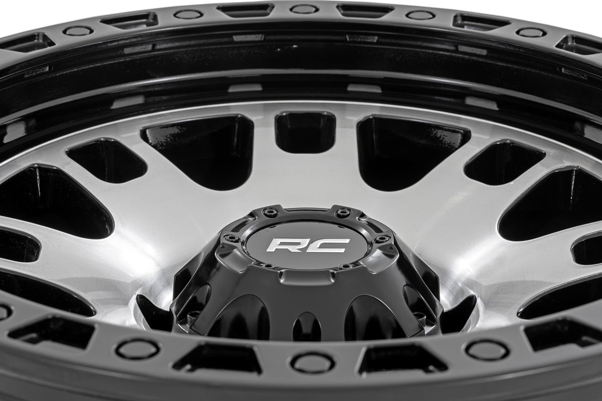 82 Series Wheel One-Piece Machined Semi Gloss Black 17x9 Rough Country
