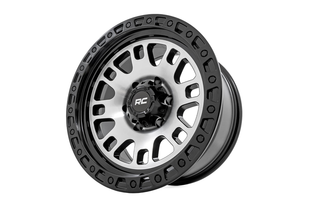 82 Series Wheel One-Piece Machined Semi Gloss Black 17x9 Rough Country