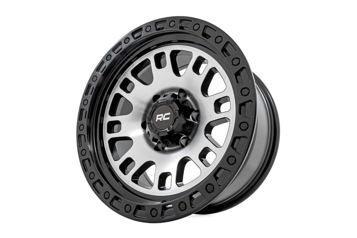 82 Series Wheel One-Piece Machined Semi Gloss Black 17x9 Rough Country