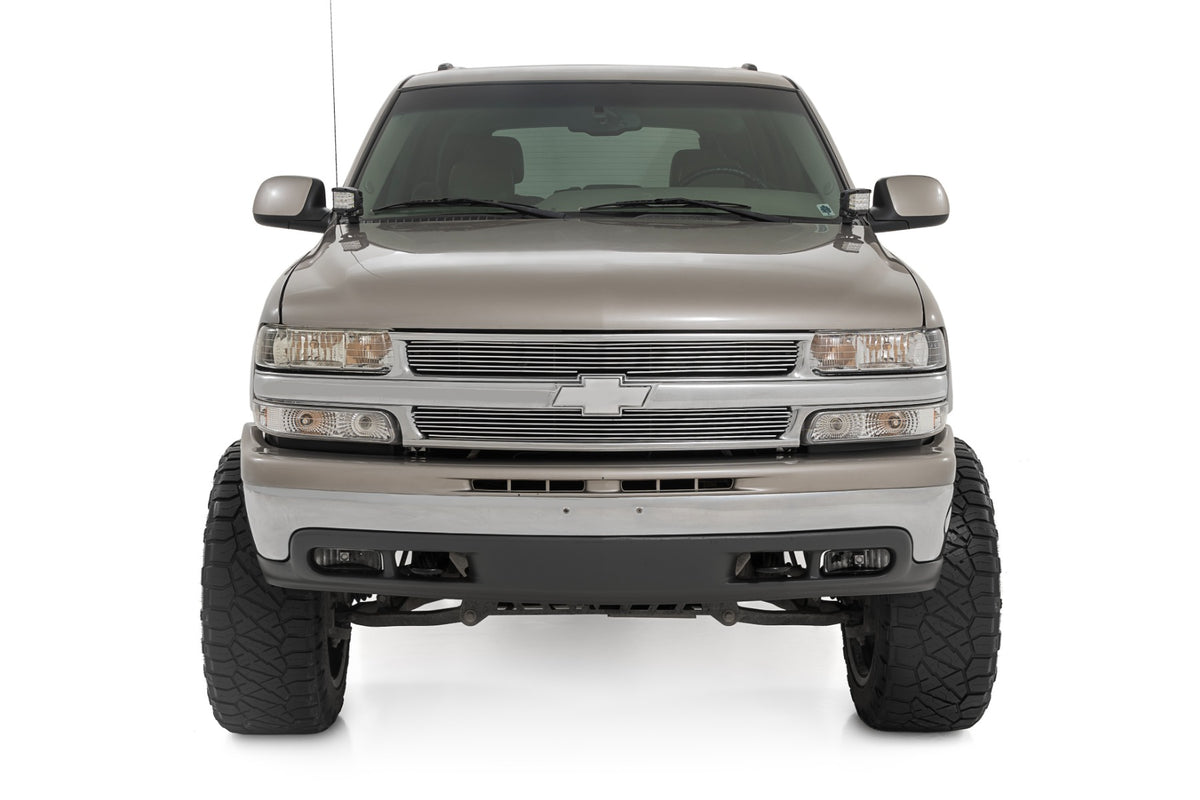 LED Light Kit Ditch Mount 2 Inch Black Pair Spot Chevy Silverado 1500 (99-06)/Tahoe (00-06) Rough Country