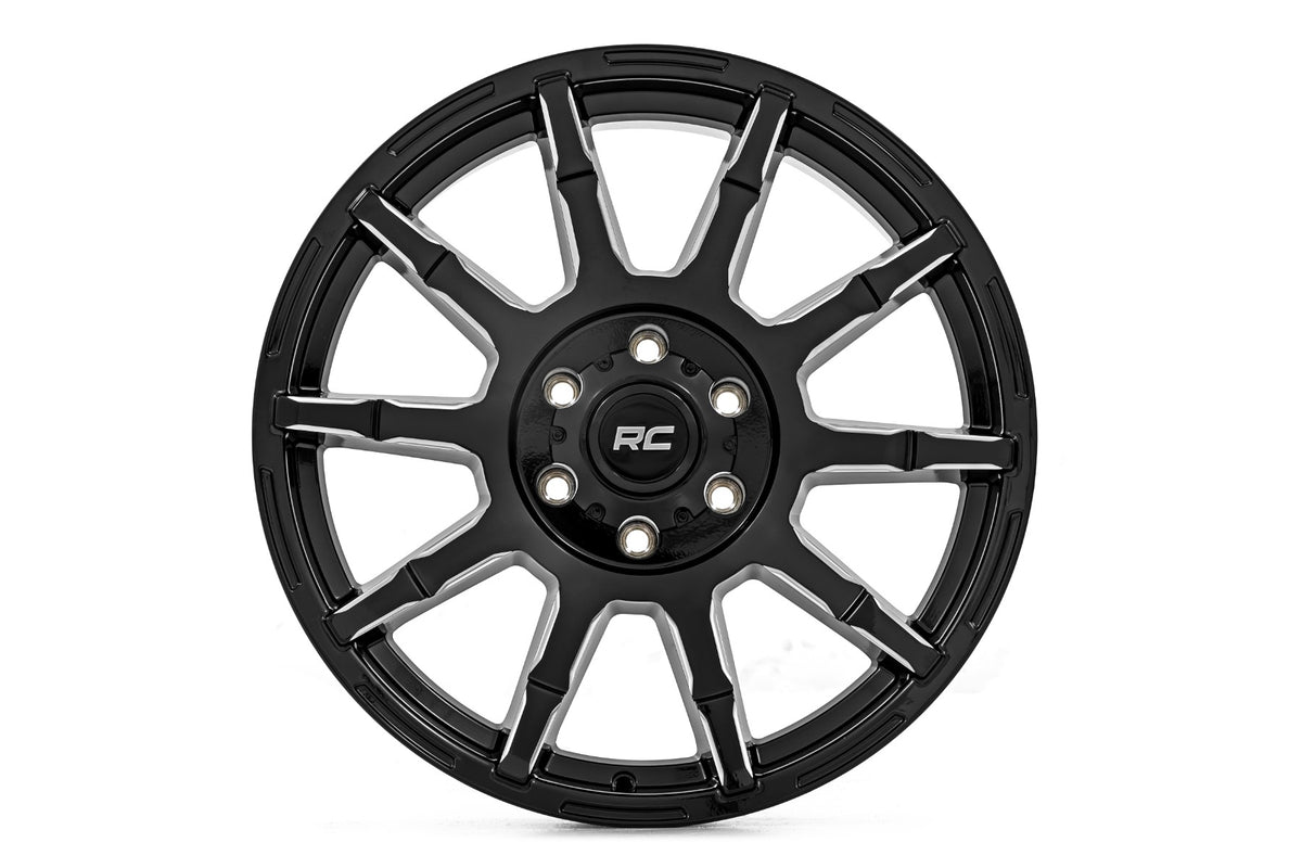 83 Series Wheel One-Piece Gloss Black 20x9 Rough Country