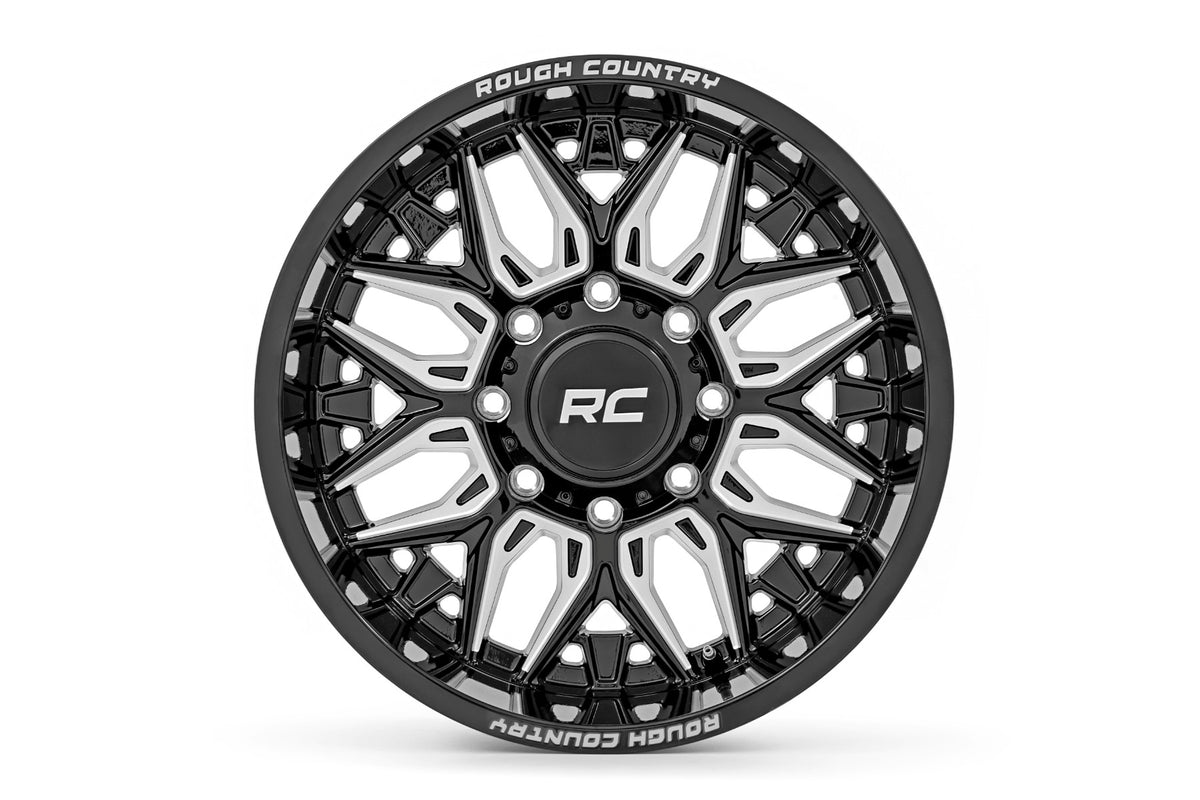 86 Series Wheel One-Piece Gloss Black 22x10 8x6.5 -19mm Rough Country
