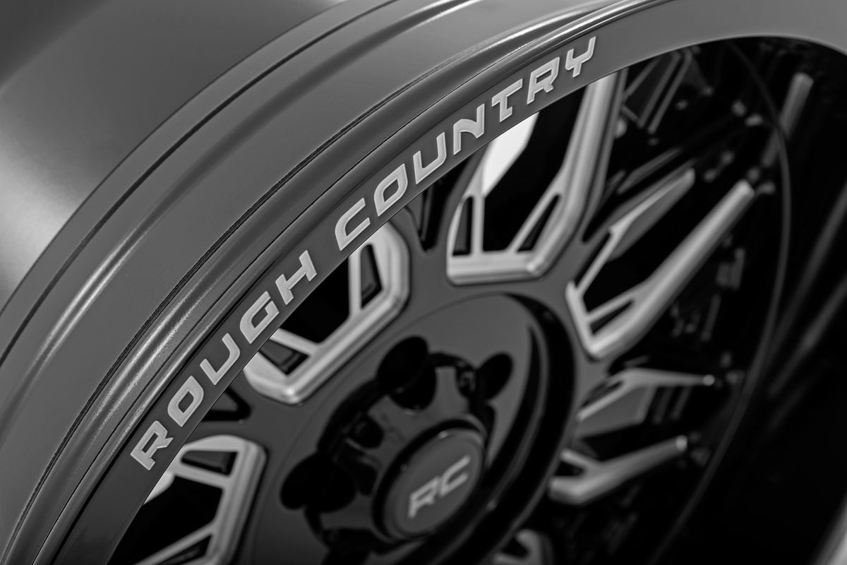 86 Series Wheel One-Piece Gloss Black 22x10 8x6.5 -19mm Rough Country