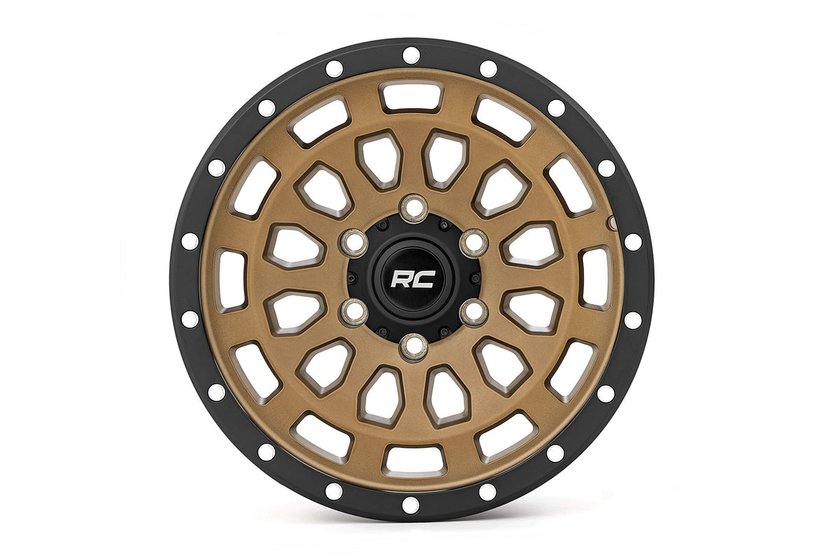87 Series Wheel Simulated Beadlock Bronze/Black 17x8.5 Rough Country