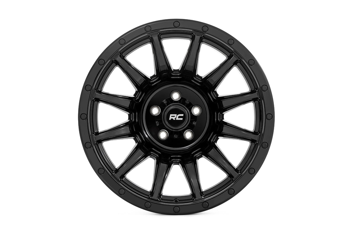 90 Series Wheel One-Piece Gloss Black 18x9 Rough Country