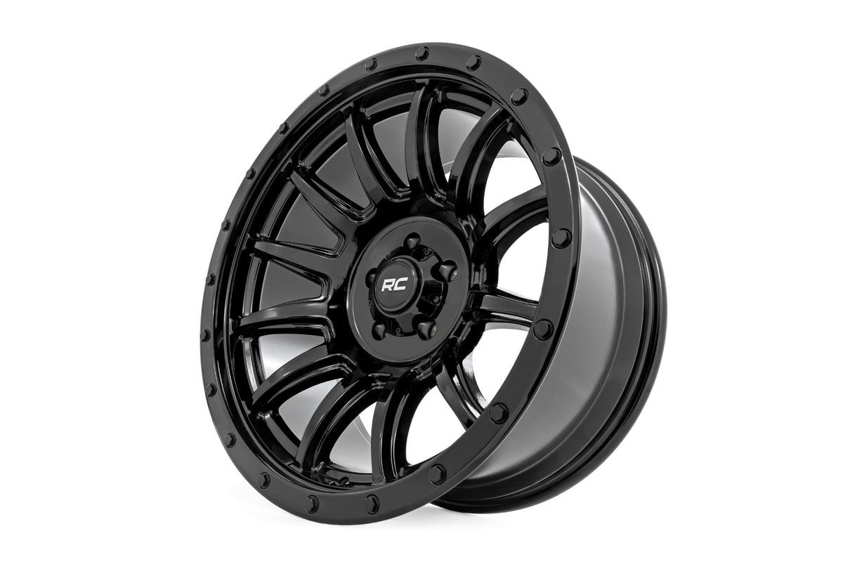 90 Series Wheel One-Piece Gloss Black 18x9 Rough Country
