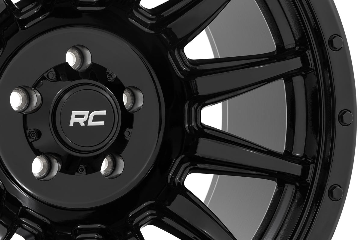 90 Series Wheel One-Piece Gloss Black 20x9 Rough Country