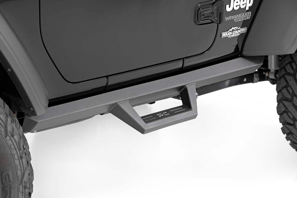 Contoured Drop Steps 2 Door Jeep Wrangler JL 4WD (2018-2026) Rough Country