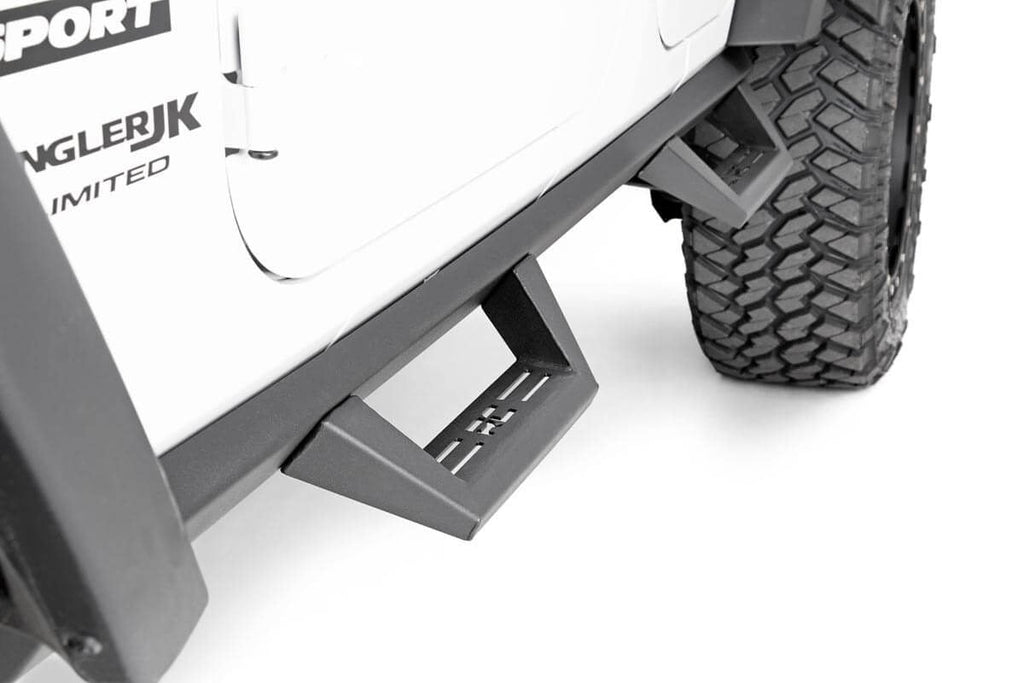 Contoured Drop Steps 4 Door Jeep Wrangler Unlimited 2WD/4WD (2007-2018) Rough Country