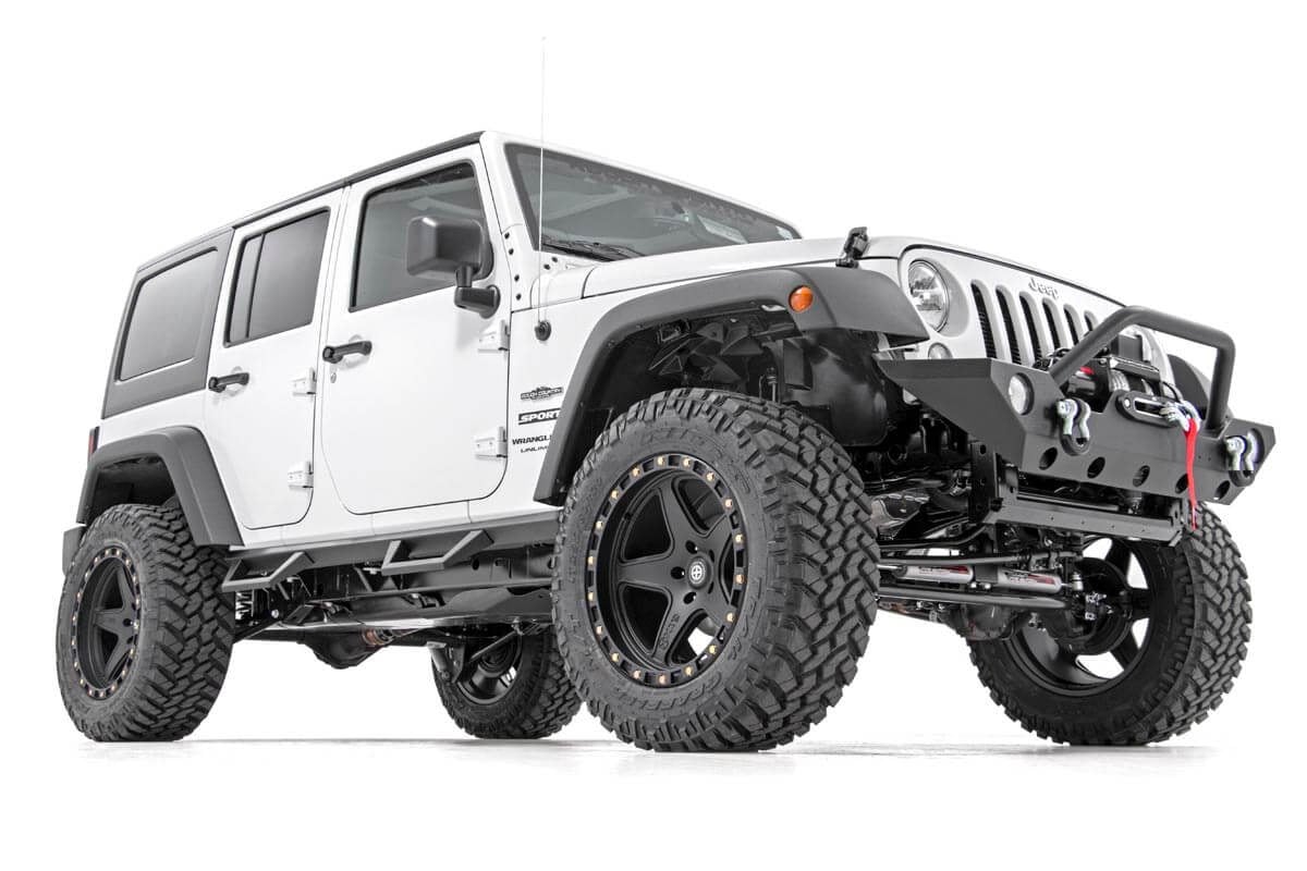 Contoured Drop Steps 4 Door Jeep Wrangler Unlimited 2WD/4WD (2007-2018) Rough Country