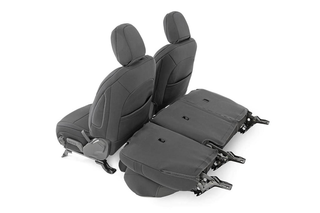 Seat Covers Front and Rear Jeep Wrangler Unlimited 4WD (2018-2026) Rough Country