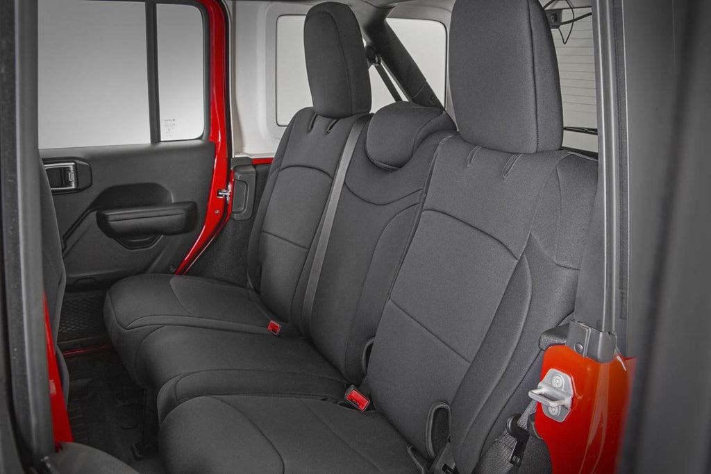 Seat Covers Front and Rear Jeep Wrangler Unlimited 4WD (2018-2026) Rough Country