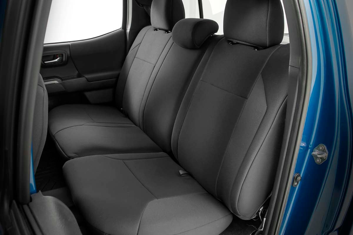 Seat Covers FR & RR Double Cab Toyota Tacoma 2WD/4WD (2016-2023) Rough Country