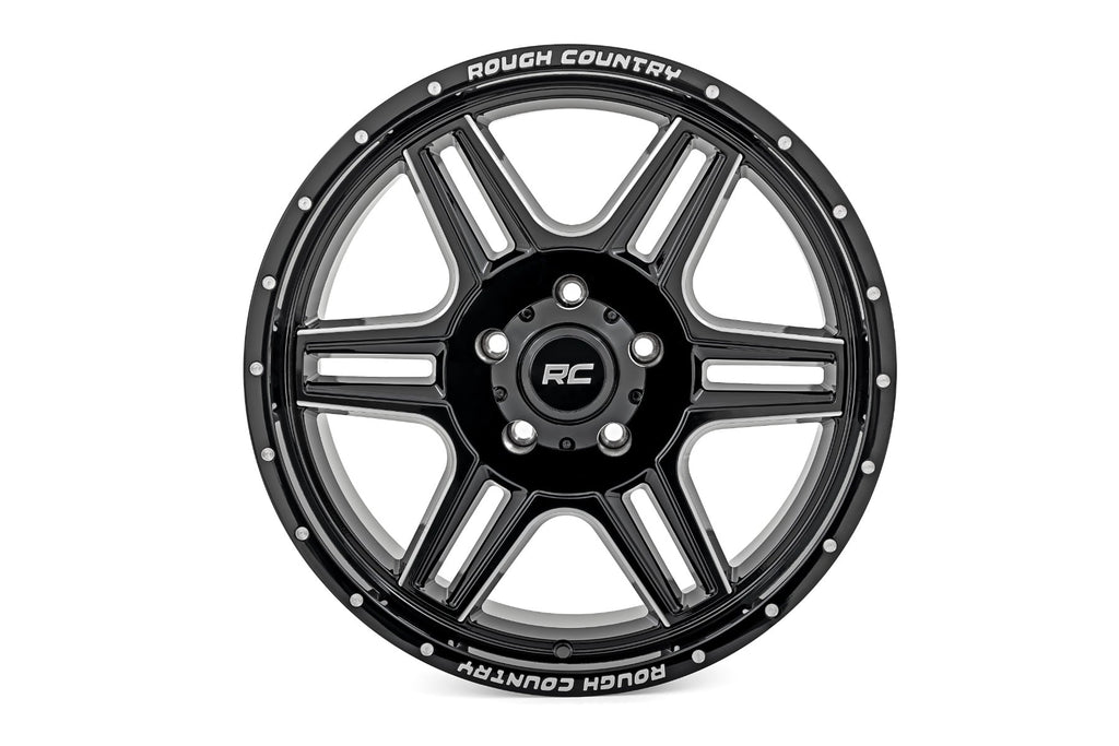 92 Series Wheel Machined One-Piece Gloss Black 18x9 Rough Country