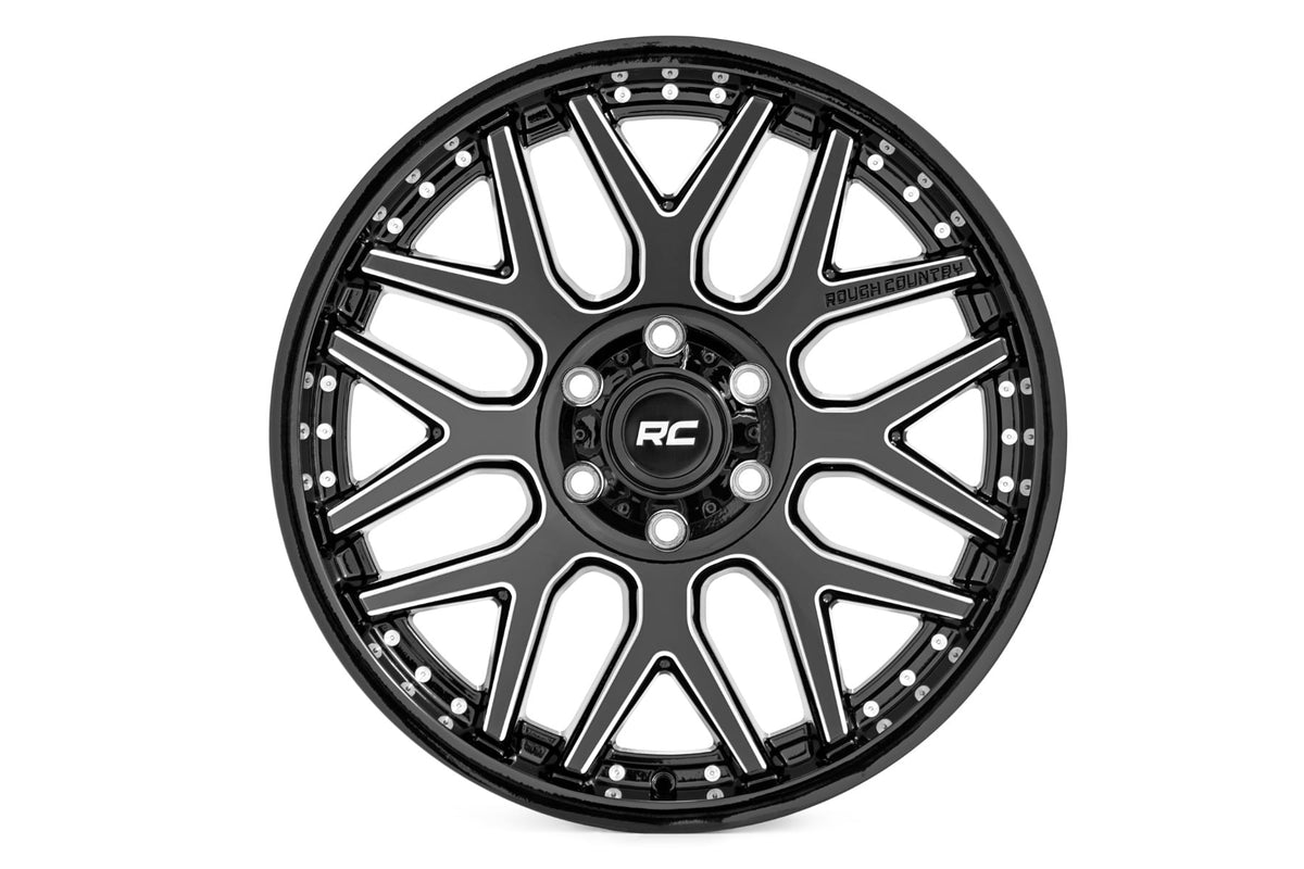 95 Series Wheel Machined One-Piece Gloss Black 20x10 Rough Country