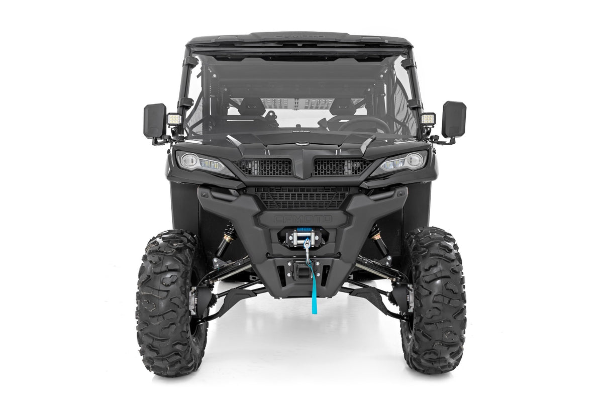 LED Light Kit Cage Mount 2 Inch Black Pair White DRL CFMOTO UFORCE 1000 Rough Country