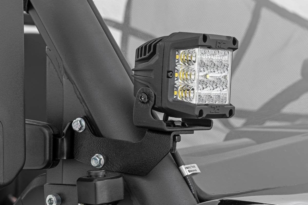 LED Light Kit Cage Mount 2 Inch Black Pair Amber DRL CFMOTO UFORCE 1000 Rough Country