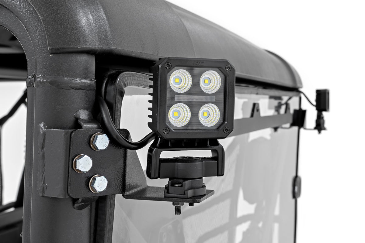 LED Light Kit Rear Mount 2 Inch Black Pair Amber DRL CFMOTO UFORCE 1000 Rough Country