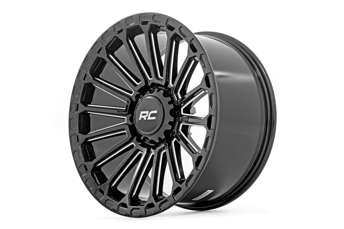 97 Series Wheel One-Piece Gloss Black 20x10 5x4.5 -19mm Rough Country