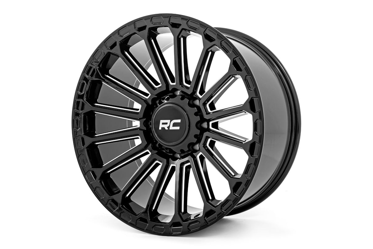 97 Series Wheel One-Piece Gloss Black 22x10 8x170 -19mm Rough Country