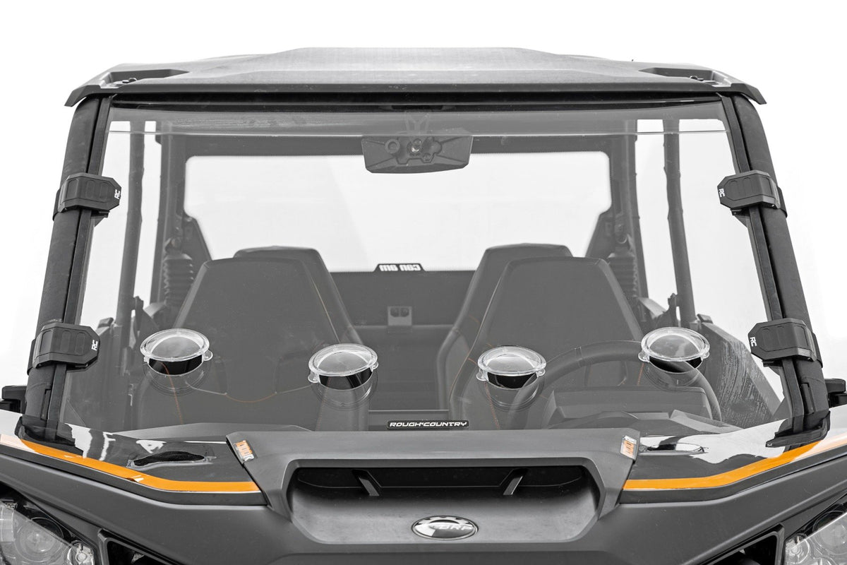 Vented Full Windshield Scratch Resistant Can-Am Commander XT (21-22) Rough Country