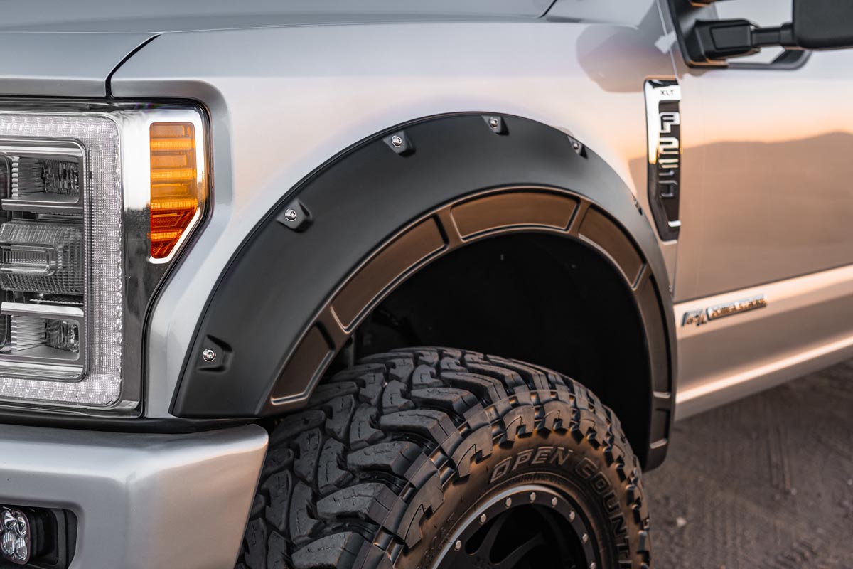 Defender Pocket Fender Flares Absolute Black Ford Super Duty (17-22) Rough Country