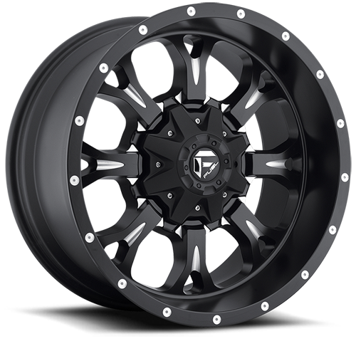 Aluminum Wheels 17X9 Krank D517 Matte Black/Milled Fuel Off Road Wheels