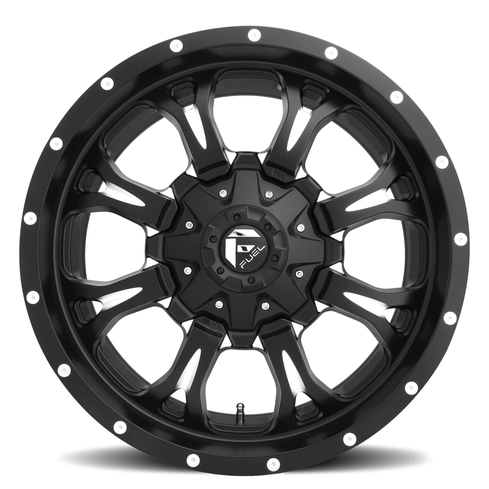 Aluminum Wheels 17X9 Krank D517 Matte Black/Milled Fuel Off Road Wheels