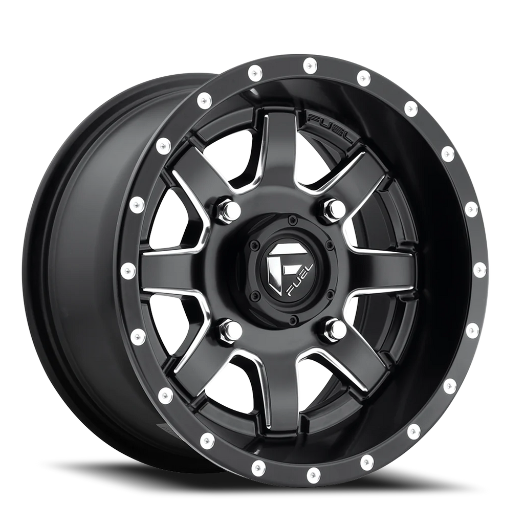 Aluminum Wheels 14X7 Maverick UTV D538 Matte Black Milled Fuel Off Road Wheels