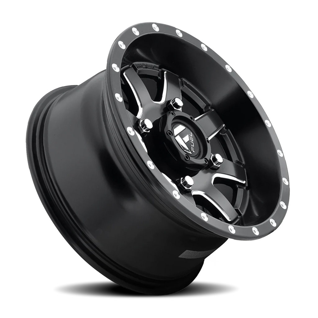 Aluminum Wheels 15X10 Maverick UTV D538 Matte Black Milled Fuel Off Road Wheels