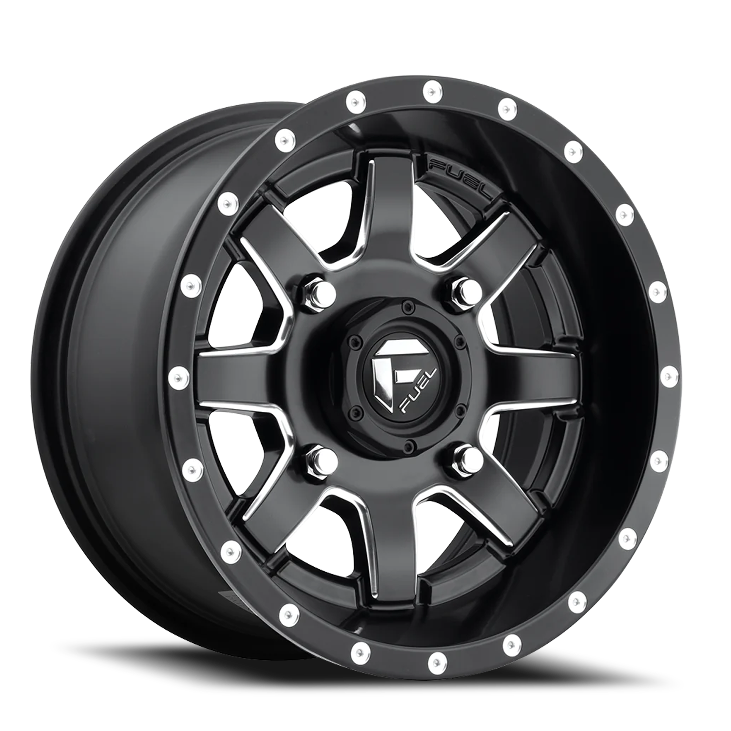 Aluminum Wheels 16X7 Maverick UTV D538 Matte Black Milled Fuel Off Road Wheels