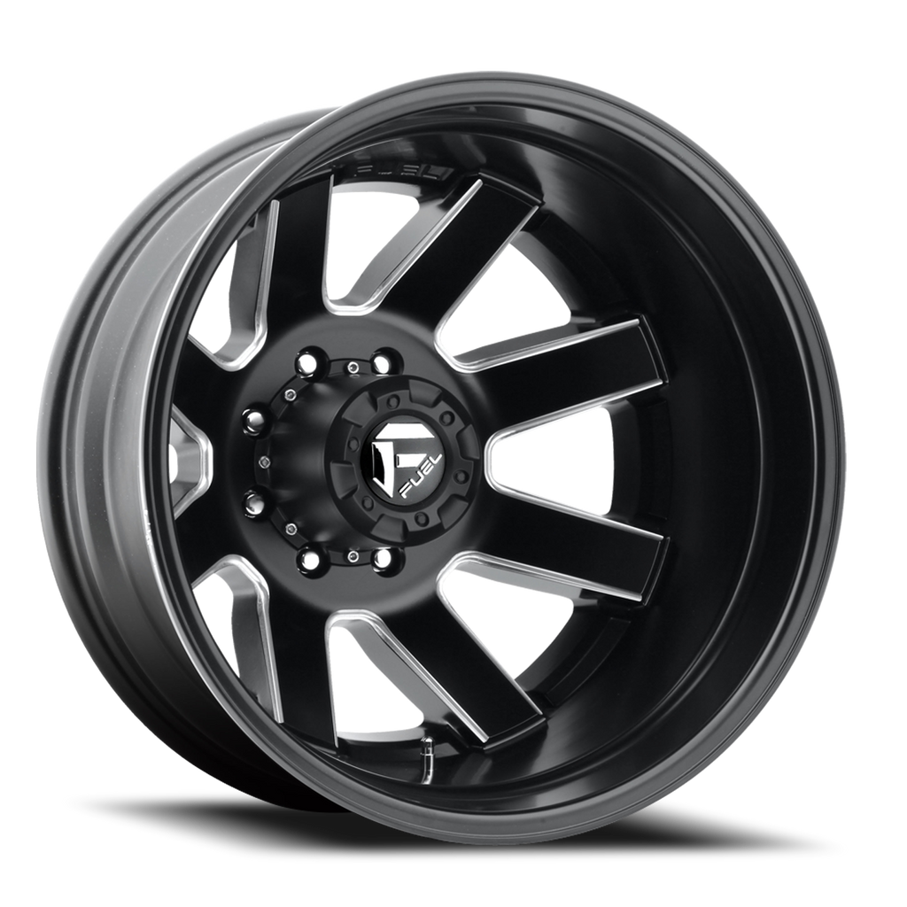 Dually Wheels 17X6.5 Maverick Dually D538 Black Milled Fuel Off Road Wheels