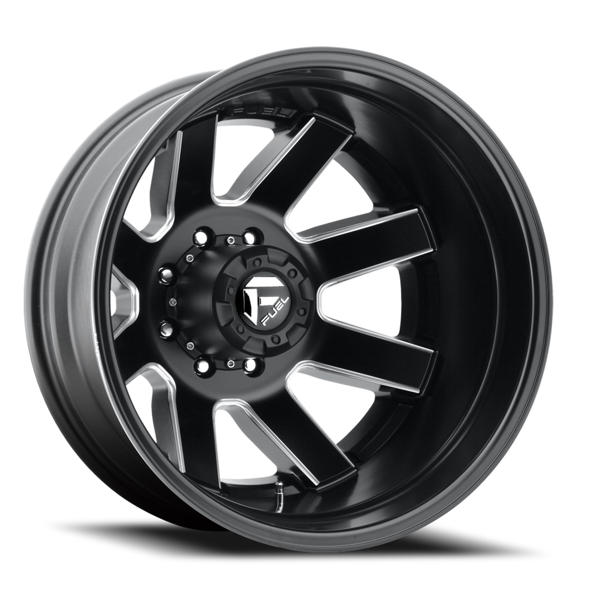 Dually Wheels 17X6.5 Maverick Dually D538 Black Milled Fuel Off Road Wheels