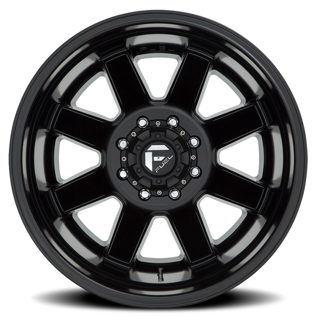 Dually Wheels 17X6.5 Maverick Dually D538 Black Milled Fuel Off Road Wheels