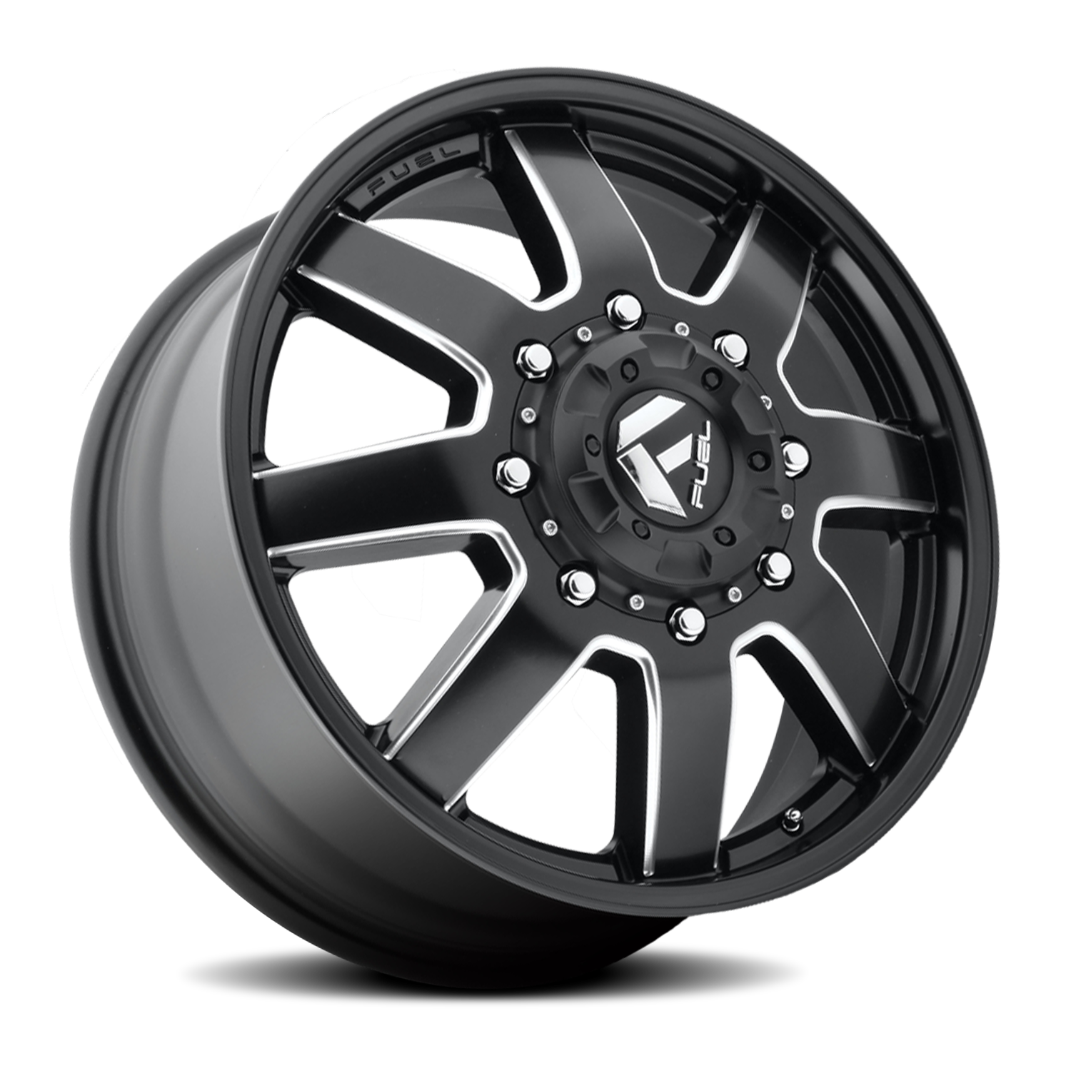 Dually Wheels 17X6.5 Maverick Dually D538 Black Milled Fuel Off Road Wheels