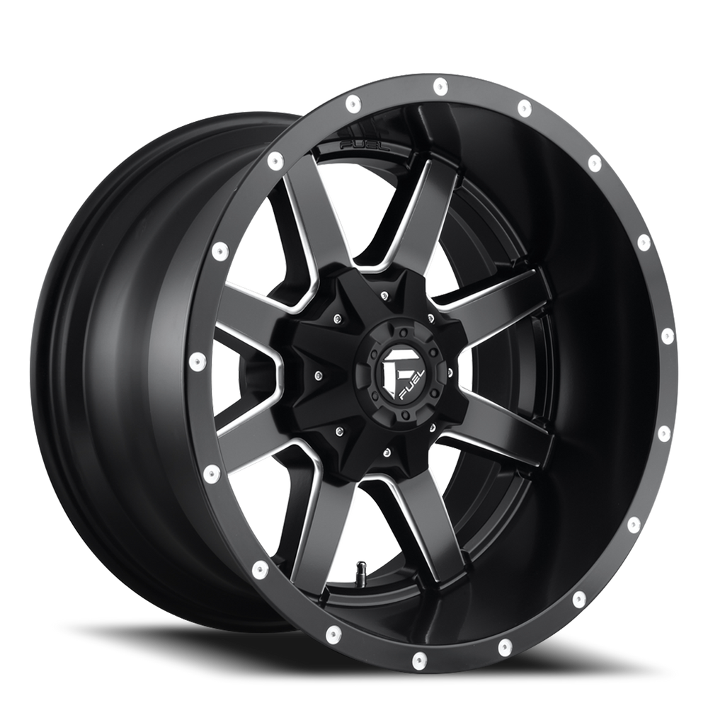 Aluminum Wheels 20X9 Maverick D538 Black/Milled Fuel Off Road Wheels