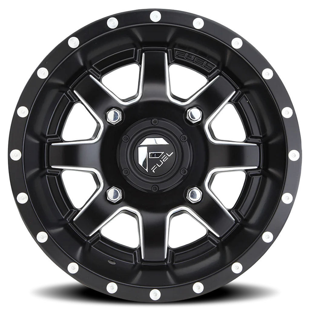 Aluminum Wheels 26X7 Maverick UTV D538 Matte Black Milled Fuel Off Road Wheels