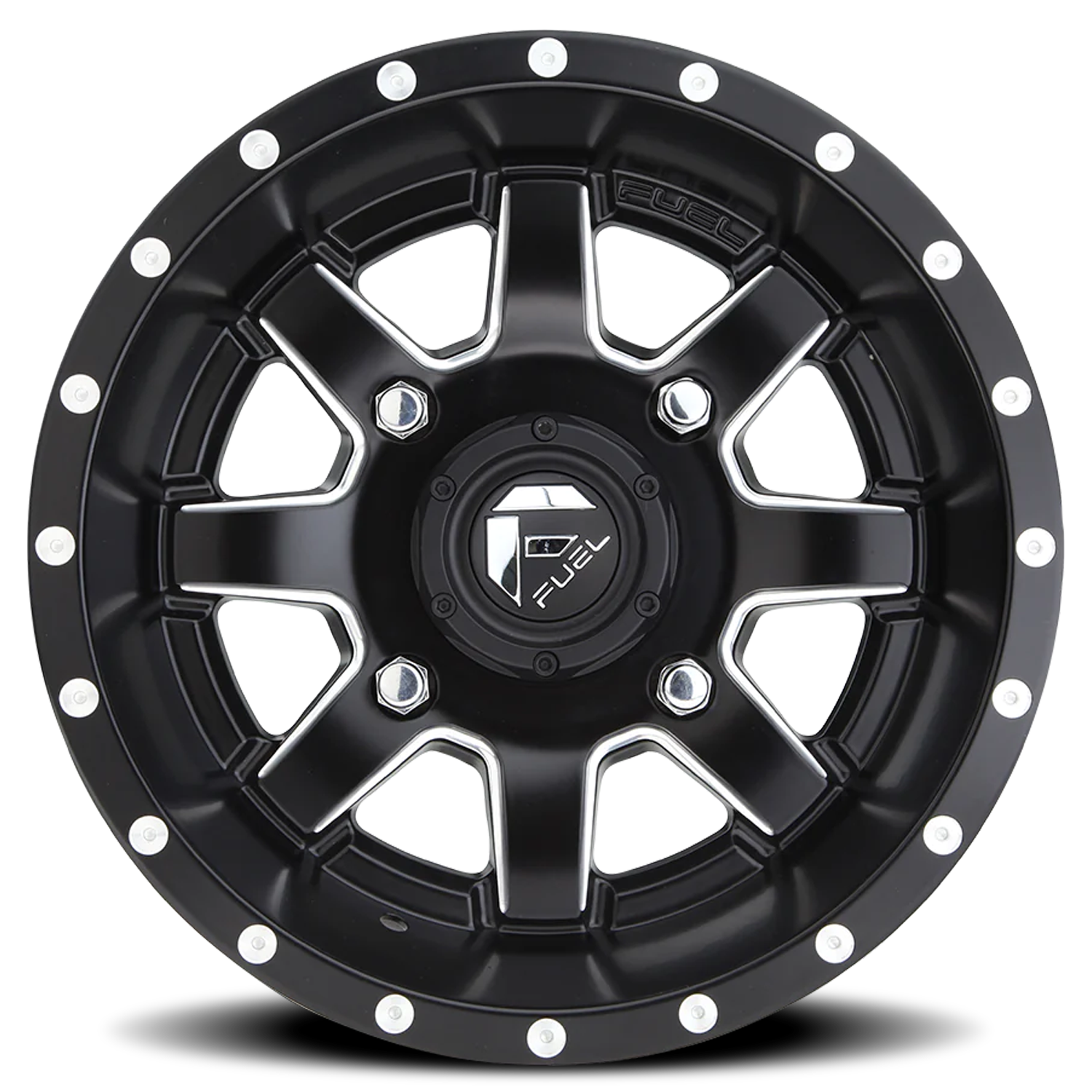 Aluminum Wheels 26X7 Maverick UTV D538 Matte Black Milled Fuel Off Road Wheels