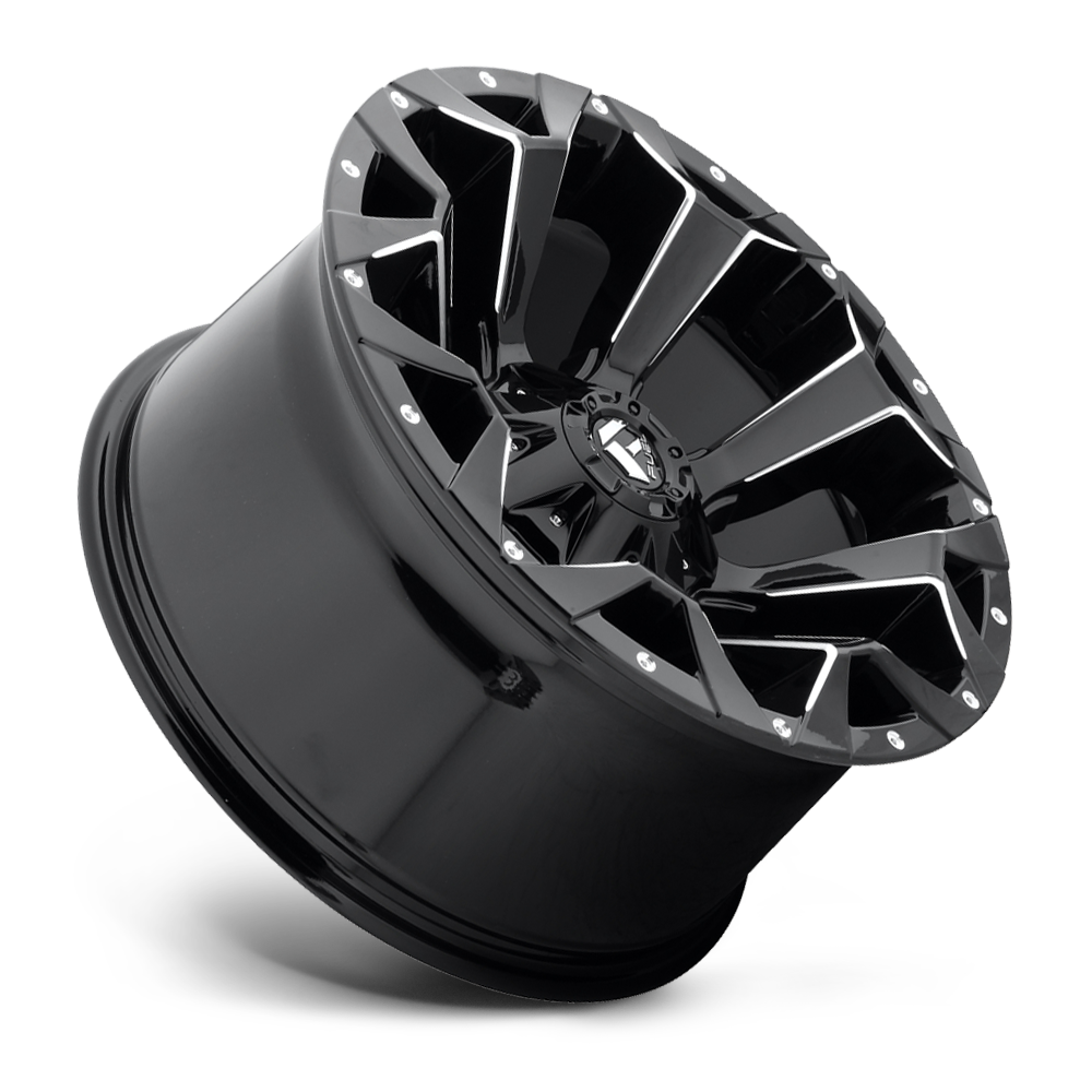 Aluminum Wheels 22X9.5 Assault D546 Matte Black Milled Fuel Off Road Wheels