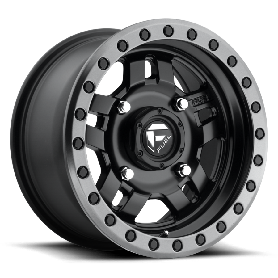 Aluminum Wheels 15X7 Anza UTV D557 Matte Black Beadlock Fuel Off Road Wheels