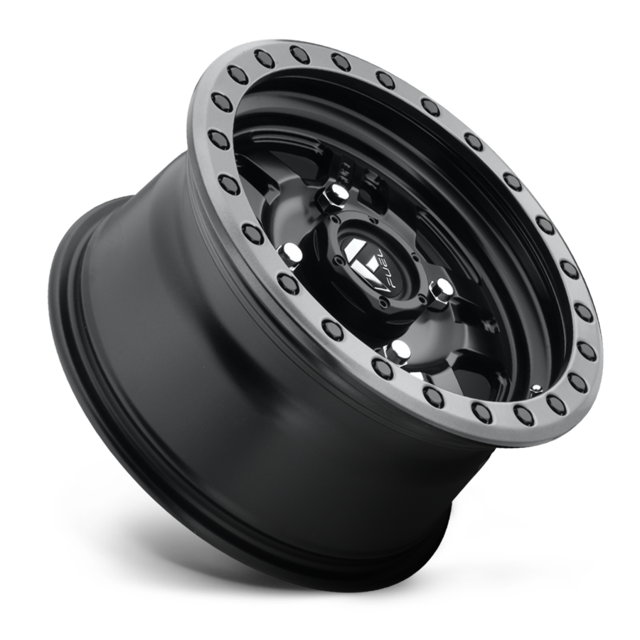 Aluminum Wheels 15X7 Anza UTV D557 Matte Black Beadlock Fuel Off Road Wheels