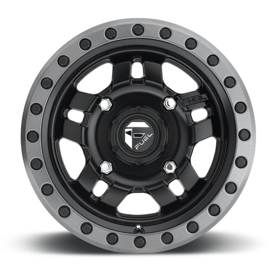 Aluminum Wheels 15X7 Anza UTV D557 Matte Black Beadlock Fuel Off Road Wheels