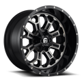 Aluminum Wheels 17X9 Crush D561 Gloss Black Double Dark Tint Machined Face Fuel Off Road Wheels