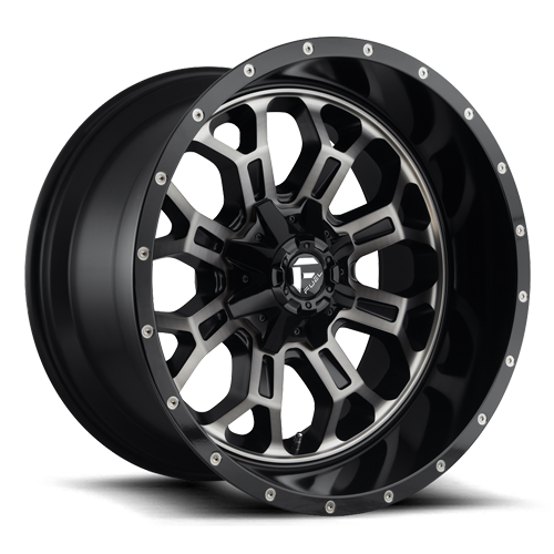 Aluminum Wheels 17X9 Crush D561 Gloss Black Double Dark Tint Machined Face Fuel Off Road Wheels