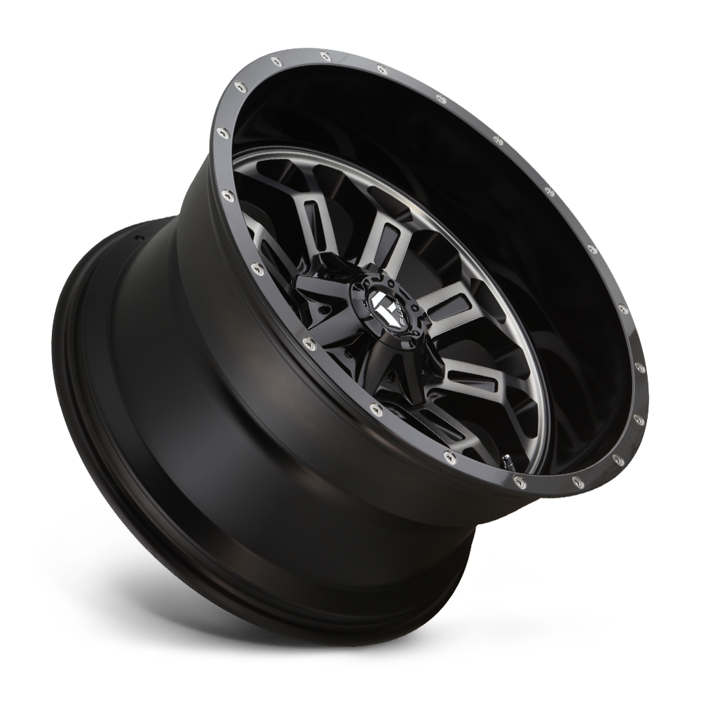 Aluminum Wheels 17X9 Crush D561 Gloss Black Double Dark Tint Machined Face Fuel Off Road Wheels