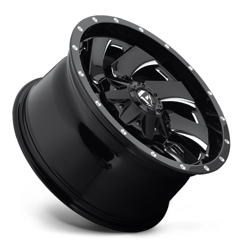 Aluminum Wheels 20X10 Cleaver D574 Gloss Black/Milled Fuel Off Road Wheels